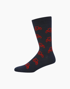 M Tractor Navy Bamboo Sock 7-11