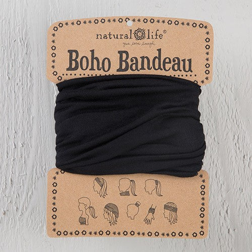 Boho Bandeau Solid Black