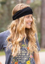 Boho Bandeau Solid Black