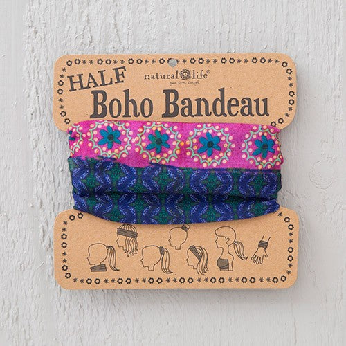 Half Boho Bandeau Blue/ Purple/ Turquoise