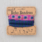 Half Boho Bandeau Blue/ Purple/ Turquoise