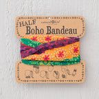 Half Boho Beandeau Red Gold Green