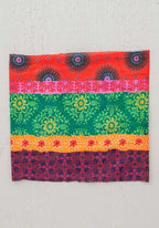 Half Boho Beandeau Red Gold Green