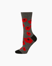 Load image into Gallery viewer, W Poppies Bamboo Socks