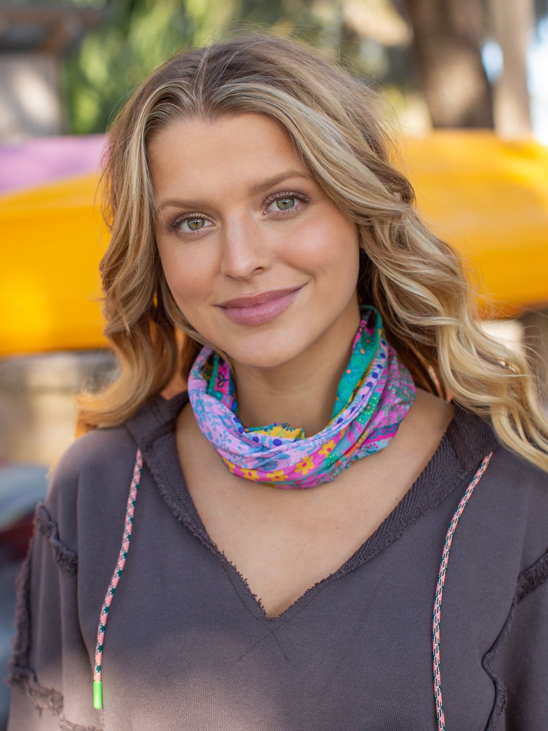 Blue/Pink Borders Boho Bandeau