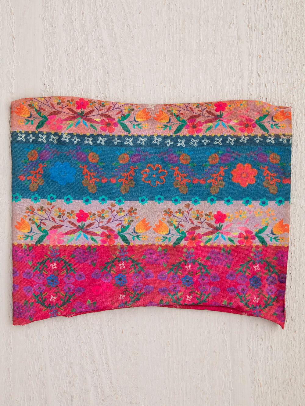 Half Bandeau Pink/Blue Border