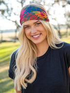 Boho Bandeau Orange/ Pink Floral