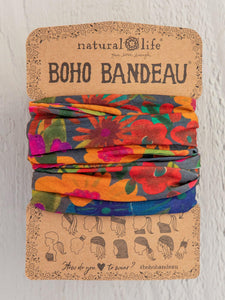 Boho Bandeau Orange/ Pink Floral