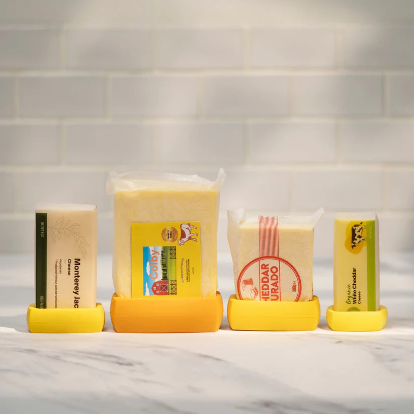 Reusable Silicone Food Huggers Cheese S/4