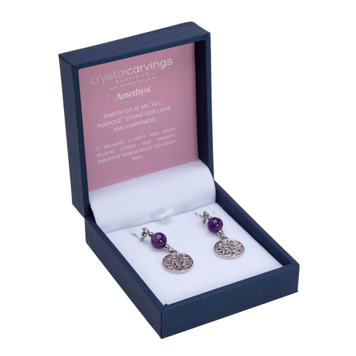 Tree of Life Earring Amethyst