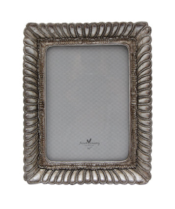 Fanned Rectangle Frame Pewter Finish 5x7