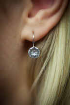 Isa Dambeck 9mm Swarovski Stone Silver Earrings Assorted Colours Earrings