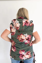Load image into Gallery viewer, Military Peony Waterproof Puffer Vest