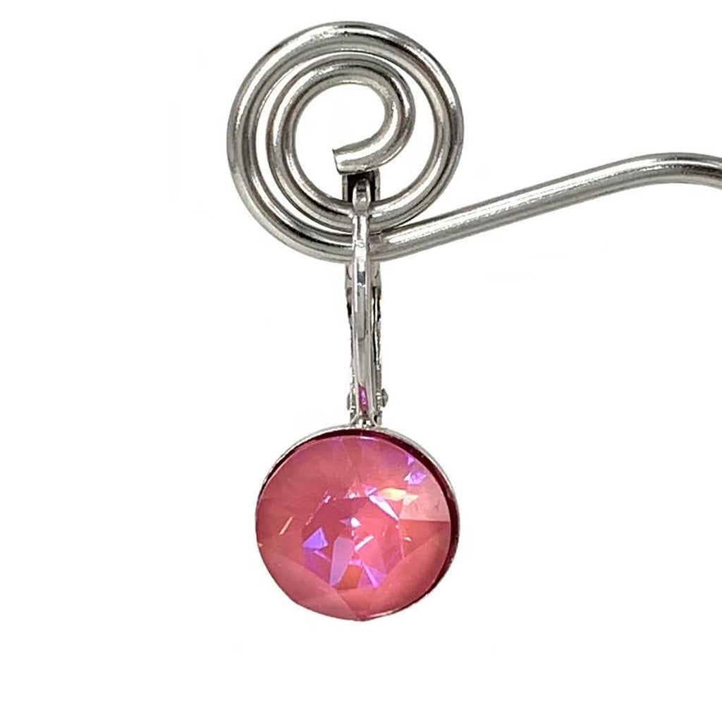 Isa Dambeck 9mm Swarovski Stone Silver Earrings Assorted Colours Earrings