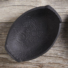 Load image into Gallery viewer, Cast Iron Embossed Oval Bowl