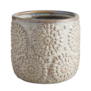 Flower Embossed Pot Assorted Sizes