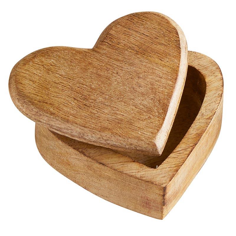 Wooden Small Heart Box