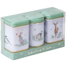 Load image into Gallery viewer, Woodland Friends Tea Tin Set of 3