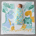 Dinosaurs Milestone Muslin Set