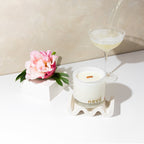Pink Peony + Prosecco Woodwick Candle