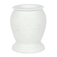 Load image into Gallery viewer, Tree of Life White Ceramic Electric Oil Burner