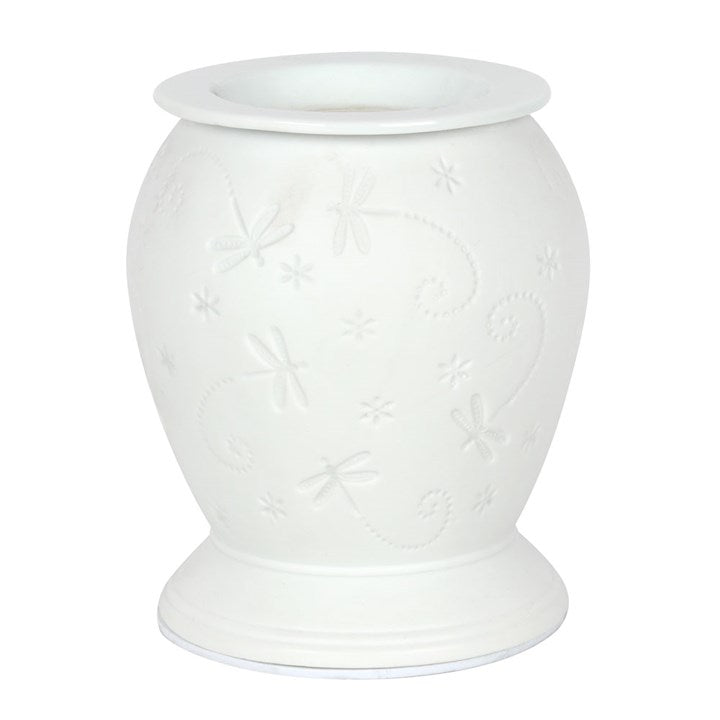 Dragonfly White Ceramic Electric Wax/Oil Burner