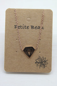 Petite Gold Pyramid Necklace