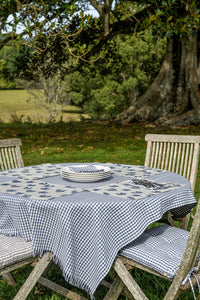 Gingham Tablecloth Blueberry