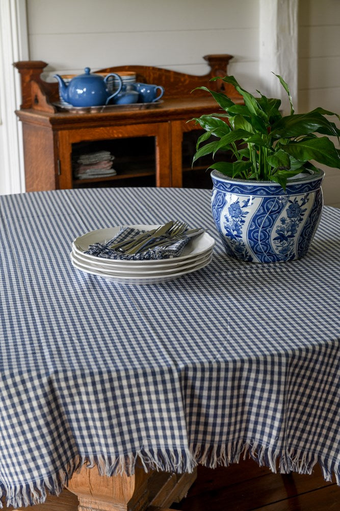 Gingham Tablecloth Blueberry
