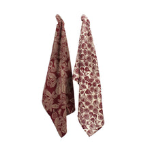 Load image into Gallery viewer, Fig Tea Towel Ruby Set of 2