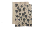 Artichoke Dark Slate Tea Towel Set of 2