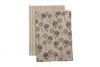 Artichoke Charcoal Tea Towel Set of 2