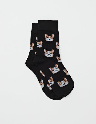 Black Terrier Socks