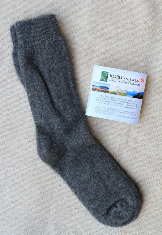 Possum, Merino Dress Sock Mid Grey