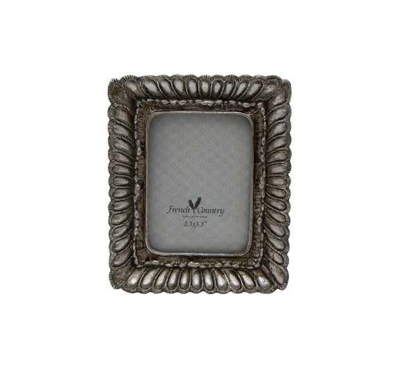 Fanned Pewter Rectangle Photo Frame 2.5x3.5