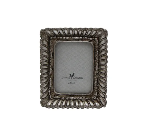 Fanned Pewter Rectangle Photo Frame 2.5x3.5
