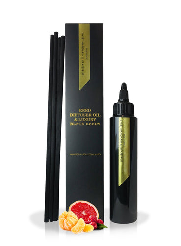 Sweet Mandarin & Grapefruit Reed Diffuser Oil & Luxury Black Reeds
