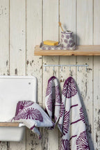 Oval Purple Pompom Soap Dish