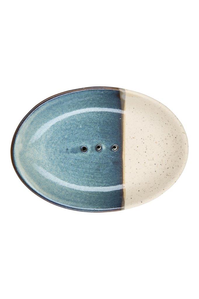 Two Tone Blue Soap Dish