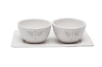 White Dragonfly Condiment Set