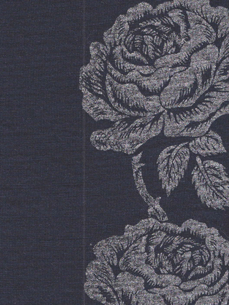 Regular Length Ink Vintage Rose Print