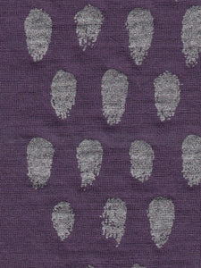 Purple Fingerprint Lead Merino Fingerless Gloves