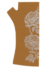 Load image into Gallery viewer, Mustard Rose Print Merino Fingerless Gloves