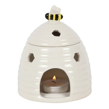 Load image into Gallery viewer, White Beehive Wax/Oil Burner