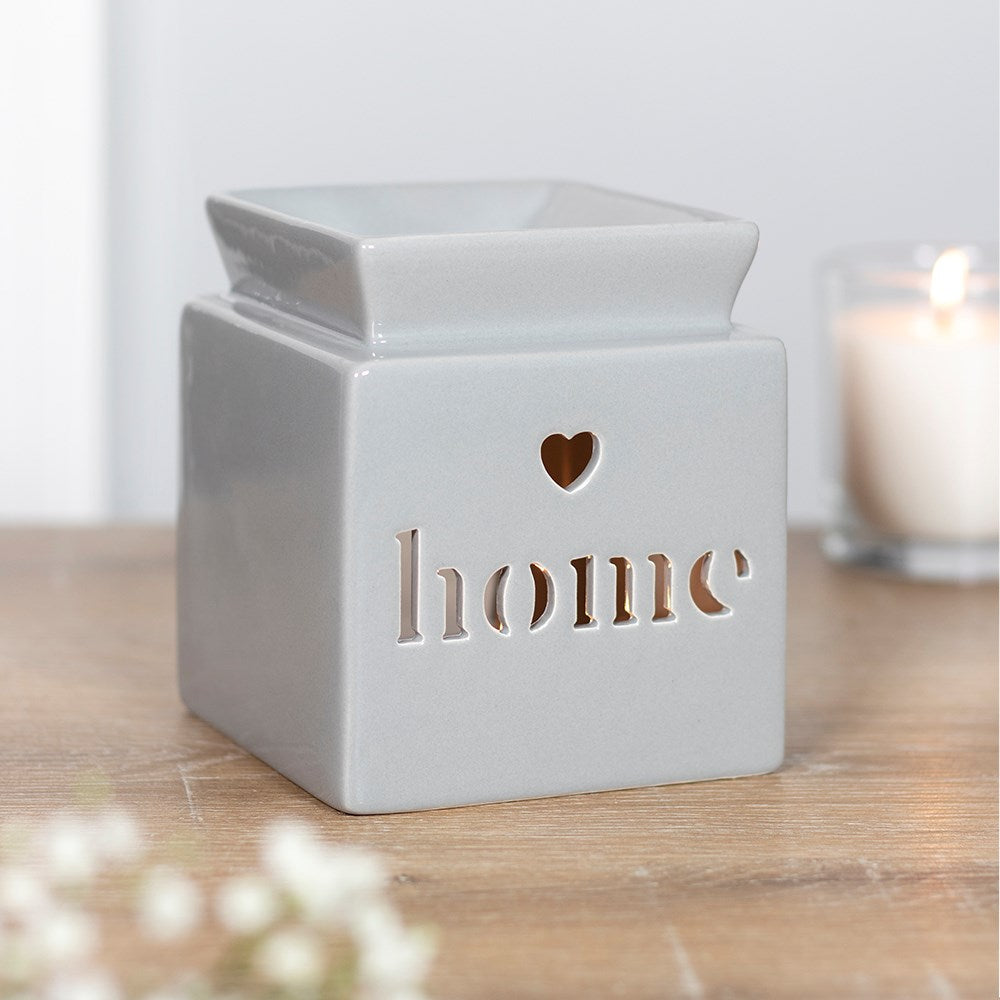 Grey Home Cut Out Oil/Wax Burner
