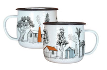 Load image into Gallery viewer, Enamel Mug Back Country Huts