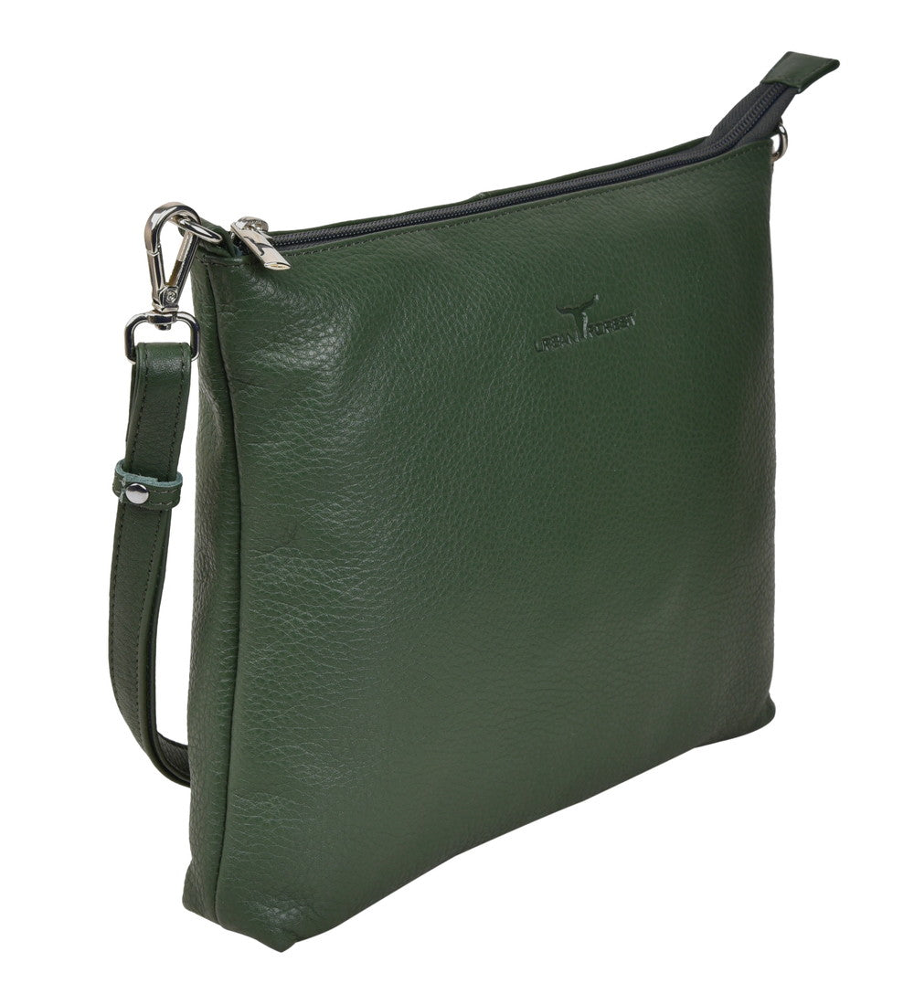 Emma Leather Sling Bag Forest Green