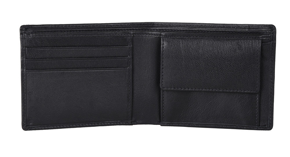 Sidka Leather Wallet with Card Serena Black