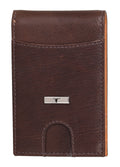 Eddy Slim Leather Wallet in Decker Brown/Mustard