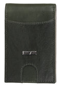 Eddy Slim Leather Wallet in Decker Green/Light Grey